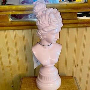 Three Hands Pink Ceramic Bust